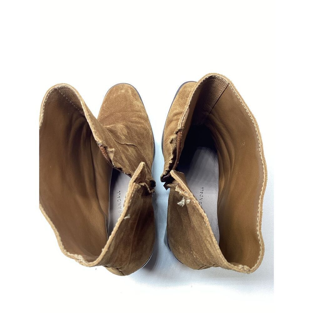 Loeffler Randall Blair Brown Leather‎ Heeled Ankle Boots Women’s Size 7.5 - Picture 8 of 10